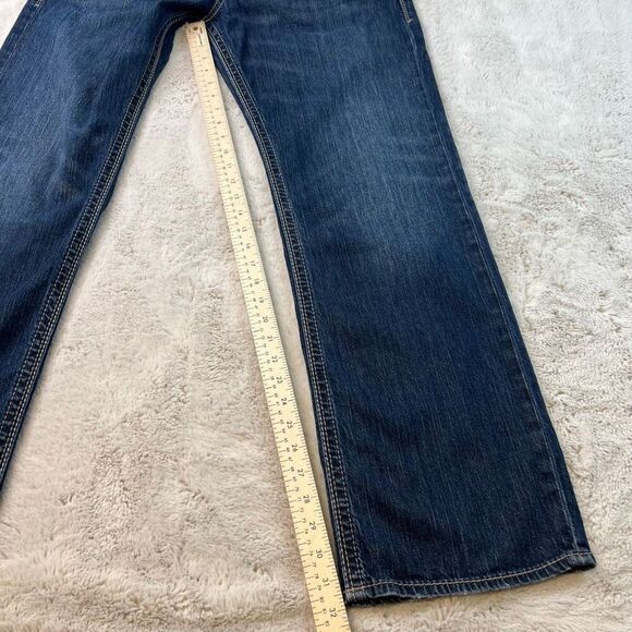 Silver Jeans Mens 34x32 Blue Gordie Loose Fit Straight Leg Faded Dark Wash Denim - Picture 7 of 11